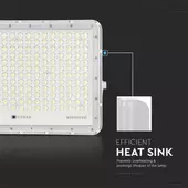 Kép 5/15 - V-TAC 20000mAh napelemes LED reflektor 30W hideg fehér, 2600 Lumen, fehér házzal - SKU 7847