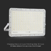 Kép 9/15 - V-TAC 20000mAh napelemes LED reflektor 30W hideg fehér, 2600 Lumen, fehér házzal - SKU 7847