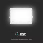 Kép 10/15 - V-TAC 20000mAh napelemes LED reflektor 30W hideg fehér, 2600 Lumen, fehér házzal - SKU 7847