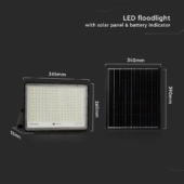 Kép 3/15 - V-TAC 20000mAh napelemes LED reflektor 30W természetes fehér, 2600 Lumen, fekete házzal - SKU 7830