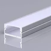 Kép 1/2 - V-TAC 20mm széles, felületre szerelhető alumínium LED szalag profil fehér fedlappal 2m - SKU 23174