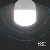 Kép 5/6 - V-TAC 20W E27 hideg fehér T80 LED égő - SKU 23569