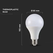 V-TAC 20W E27 természetes fehér A80 LED égő, 120 Lm/W - SKU 23748