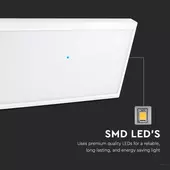 Kép 3/8 - V-TAC 20W kültéri fali LED lámpa természetes fehér, fehér házzal, 100 Lm/W - SKU 6817