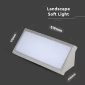 Kép 2/7 - V-TAC 20W kültéri fali LED lámpa természetes fehér - SKU 218237