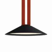 Kép 1/13 - V-TAC 20W tányér lámpa szövetszalag rendszerhez, meleg fehér, homokfújt fekete ház - SKU 23111