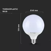 Kép 3/6 - V-TAC 22W E27 G120 hideg fehér LED égő - SKU 2120023