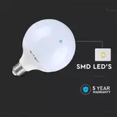 Kép 4/6 - V-TAC 22W E27 G120 meleg fehér LED égő - SKU 2120021