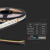 Kép 3/12 - V-TAC 24V RGB és változtatható színhőmérsékletű IP20 LED szalag, SMD 5050, 60 LED/m - SKU 2895