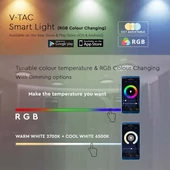 V-TAC 24W csillagos mennyezeti, Ø31 cm okos LED lámpa, RGB+CCT, 100 Lm/W - SKU 7694