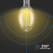 V-TAC 24W E27 természetes fehér filament LED égő 160 Lm/W - SKU 2816