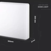 V-TAC 25W szögletes, mennyezeti LED lámpa, természetes fehér - SKU 13969