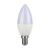 Kép 1/7 - V-TAC 2.9W E14 hideg fehér C37 LED gyertya égő - SKU 2986