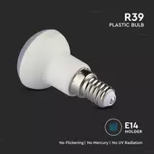 Kép 5/9 - V-TAC 2.9W E14 hideg fehér R39 LED égő - SKU 21212