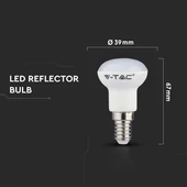 V-TAC 2.9W E14 természetes fehér R39 LED égő - SKU 21211