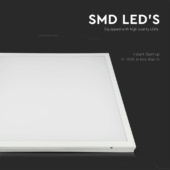 Kép 3/10 - V-TAC 2in1 felszerelhetőségű LED panel természetes fehér 40W 60 x 60cm, 110 Lm/W - SKU 638011
