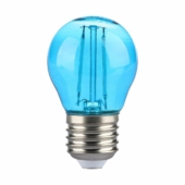 Kép 1/5 - V-TAC 2W E27 kék filament G45 LED égő - SKU 217412