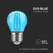 Kép 3/5 - V-TAC 2W E27 kék filament G45 LED égő - SKU 217412