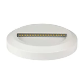 V-TAC 2W fehér LED lépcsővilágítás, kerek, IP65, meleg fehér - SKU 211315