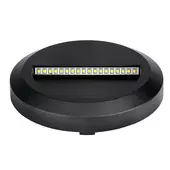 Kép 9/11 - V-TAC 2W fekete LED lépcsővilágítás, kerek, IP65, meleg fehér - SKU 211317