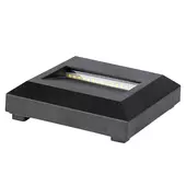 Kép 6/11 - V-TAC 2W fekete LED lépcsővilágítás, szögletes, IP65, meleg fehér - SKU 211323