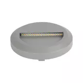 Kép 8/11 - V-TAC 2W szürke LED lépcsővilágítás, kerek, IP65, meleg fehér - SKU 211319