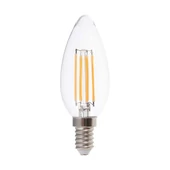 V-TAC 3 lépésben dimmelhető 4W E14 meleg fehér filament C35 LED égő, 100 Lm/W - SKU 6848