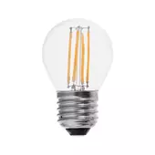 Kép 1/5 - V-TAC 3 lépésben dimmelhető 4W E27 meleg fehér filament G45 LED égő, 100 Lm/W - SKU 6847