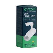 Kép 1/8 - V-TAC 30W COB sínes spotlámpa, állítható színhőmérséklettel, fehér házas - SKU 8142