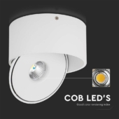 Kép 3/9 - V-TAC 30W mennyezeti COB LED mélysugárzó, állítható szöggel, fehér házzal, CCT - SKU 23157