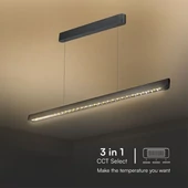 V-TAC 36W fekete lineáris spotlámpa, állítható CCT, SAMSUNG SMD-vel - SKU 23341