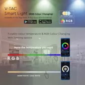 Kép 8/12 - V-TAC 36W okos LED Neon szalag szett, RGB, IP44 - SKU 3005