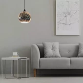V-TAC 3D-s üveg csillár, függeszték E27 foglalattal, Ø150mm - SKU 40111