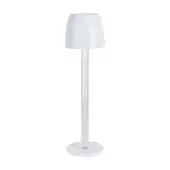 Kép 1/7 - V-TAC 3W asztali akkus lámpa átlátszó lámpatartóval, fehér házzal, meleg fehér - SKU 23094