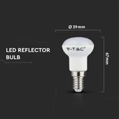 V-TAC 3W E14 meleg fehér R39 LED égő - SKU 210