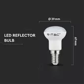 Kép 10/16 - V-TAC 3W E14 meleg fehér R39 LED égő - SKU 21210