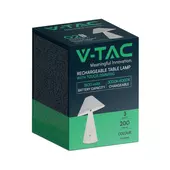 Kép 1/8 - V-TAC 3W fehér fém, érintéssel vezérelhető akkumulátoros LED lámpa, CCT - SKU 7948