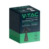 Kép 1/8 - V-TAC 3W fekete fém, érintéssel vezérelhető akkumulátoros LED lámpa, CCT - SKU 7947