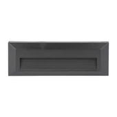 V-TAC 3W fekete LED lépcsővilágítás, IP65, természetes fehér - SKU 211328