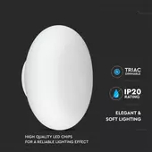 Kép 4/9 - V-TAC 40W beltéri fali LED lámpa, dimmelhető, meleg fehér - SKU 40061