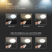 Kép 5/8 - V-TAC 40W designer csillagos mennyezeti LED lámpa, változtatható szinhőmérsékletű - SKU 2114941