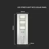 Kép 2/10 - V-TAC 40W napelemes utcai térvilágító, hideg fehér - SKU 6758
