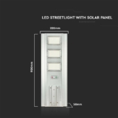 Kép 2/10 - V-TAC 40W napelemes utcai térvilágító, természetes fehér - SKU 6757