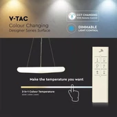 V-TAC 42W dimmelhető designer csillár, változtatható színhőmérséklet - SKU 3963