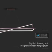 V-TAC 45W dimmelhető mennyezeti designer fekete LED lámpa, Meleg fehér - SKU 6906