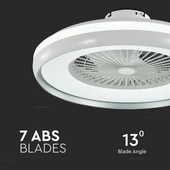 V-TAC 45W mennyezeti ventilátor, változtatható színhőmérséklettel - SKU 7935