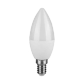 Kép 1/7 - V-TAC 4.5W E14 hideg fehér gyertya LED égő csomag (3 db) - SKU 217265