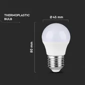 Kép 2/6 - V-TAC 4.5W E27 természetes fehér G45 LED égő csomag (3 db) - SKU 217363