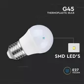 Kép 5/6 - V-TAC 4.5W E27 természetes fehér G45 LED égő csomag (3 db) - SKU 217363