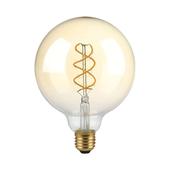 Kép 1/6 - V-TAC 4.8W borostyán E27 dimmelhető spirál filament G125 LED égő, 1800K - SKU 217415